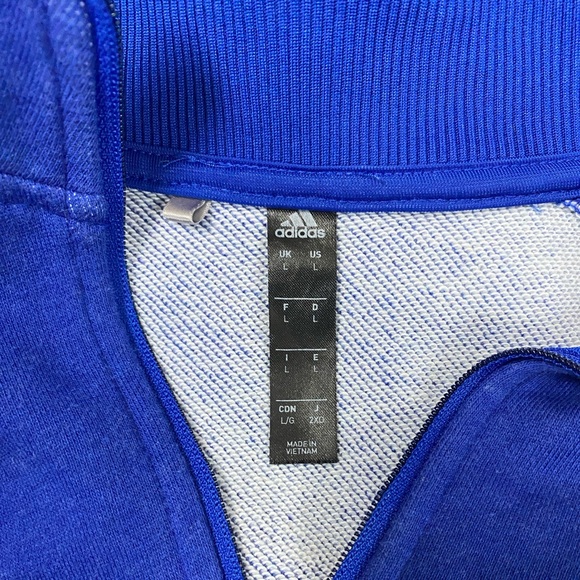 Men’s Adidas Heath Layer 1/4 Zip Pullover Golf Sweatshirt in Blue Size Large - Picture 2 of 8